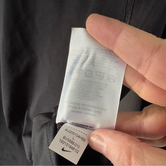 Nike Pro Slim Fit Training Shirt Black Long Sleeve Athletic Swoosh Logo Lg NEW - Picture 9 of 12